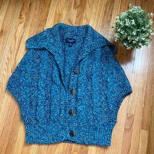 AMERICAN EAGLE green Button Poncho XS/S